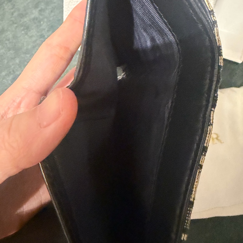 Dior帆布金扣錢包-8