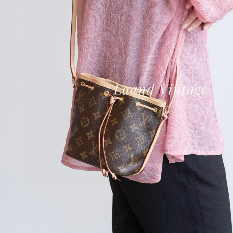 Louis Vuitton • 經典老花Nano Noe 小水桶包 芯片款✨-0