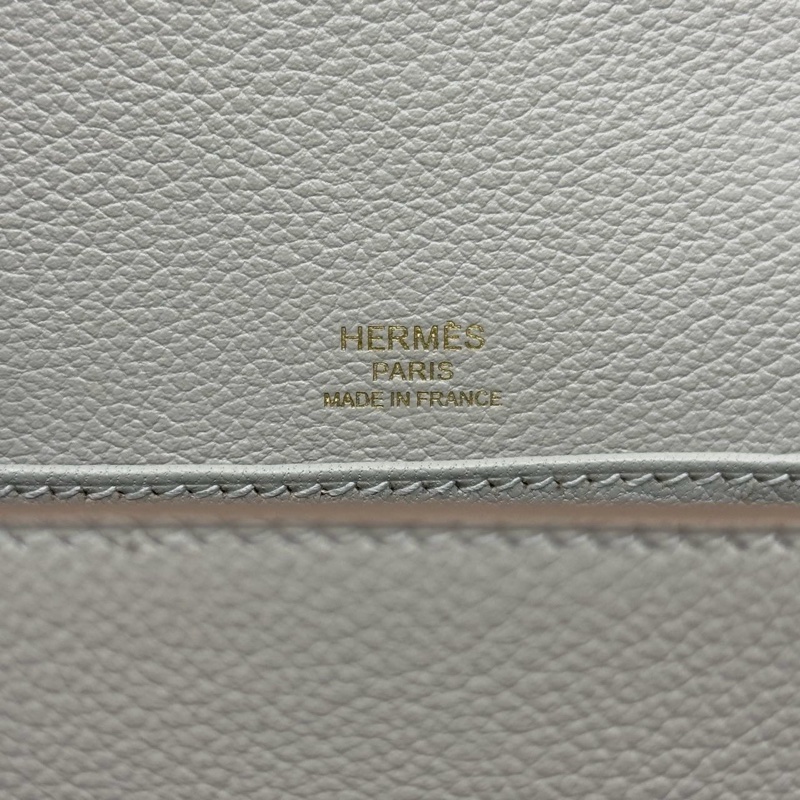 🌈Hermes🧡Mini Roulis🧡珍珠灰金扣🌈有單🧡99新🌟Evercolor皮🌟miniroulis🌟roulis19🌟愛馬仕🌟-9