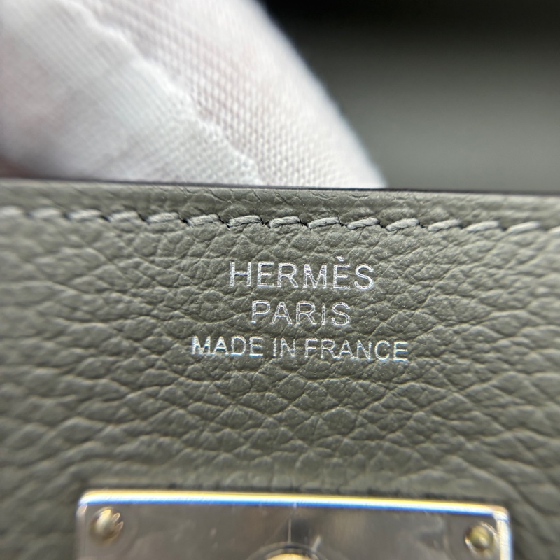 🌈Hermes🧡Kelly to go🧡OL積雨雲灰銀扣🌈全新閑置🌈Evercolor皮🌟Stamp W🌟有盒🧡kellytogo🌟kelly🌟wallet🌟愛馬仕🌟-5