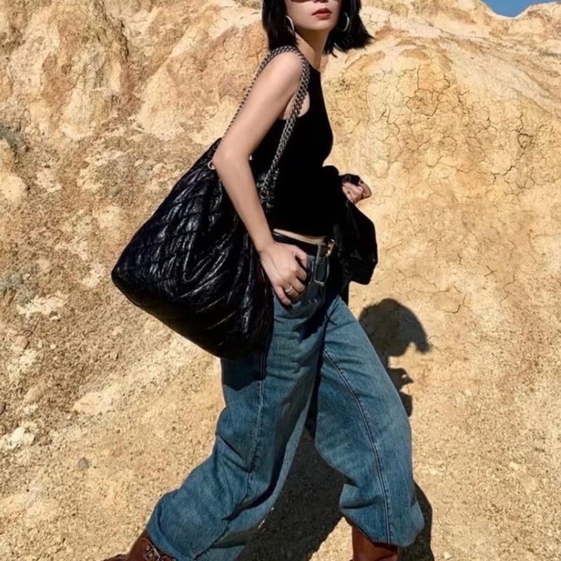 Balenciaga 巴黎世家 Crush 黑銀垃圾袋包中號🕵🏻‍♀️-9