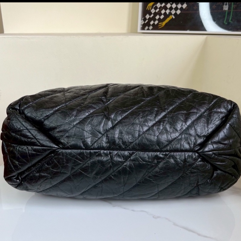 Balenciaga 巴黎世家 Crush 黑銀垃圾袋包中號🕵🏻‍♀️-15