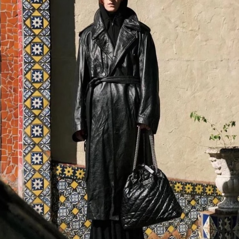 Balenciaga 巴黎世家 Crush 黑銀垃圾袋包中號🕵🏻‍♀️-35