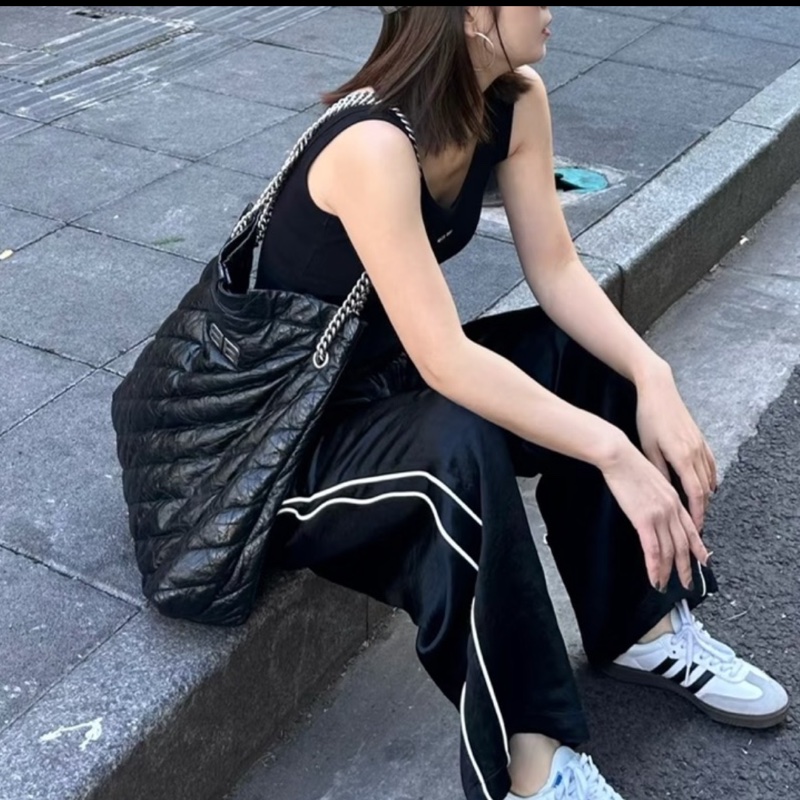 Balenciaga 巴黎世家 Crush 黑銀垃圾袋包中號🕵🏻‍♀️-36