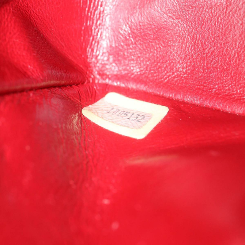 【日本直送】香奈兒迷你絎縫鏈條翻蓋手提包，羊皮材質，紅色金色雙C標誌，正品編號hs688M-10