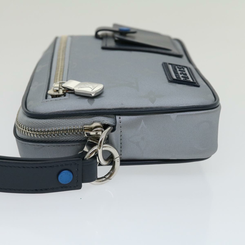 【日本直送】路易威登 Monogram Satellite Alpha 手拿包 銀色 M44171 LV 正品 29977SAV-2