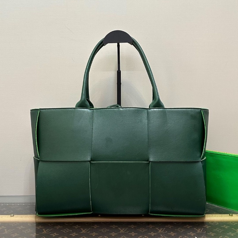 BV ARCO六格綠色編織子母托特包37*24*12 9新 配件塵袋-1