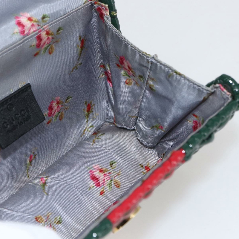 【日本直送】GUCCI 藤編鏈條織帶雪莉酒系列手提包 木紋 紅綠 524829 正品 157665SAV-18