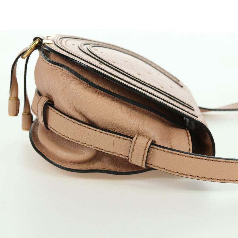 【日本直送】Chloe Marcie 肩背包 皮革 粉紅色 金色 正品 bs33470V-3