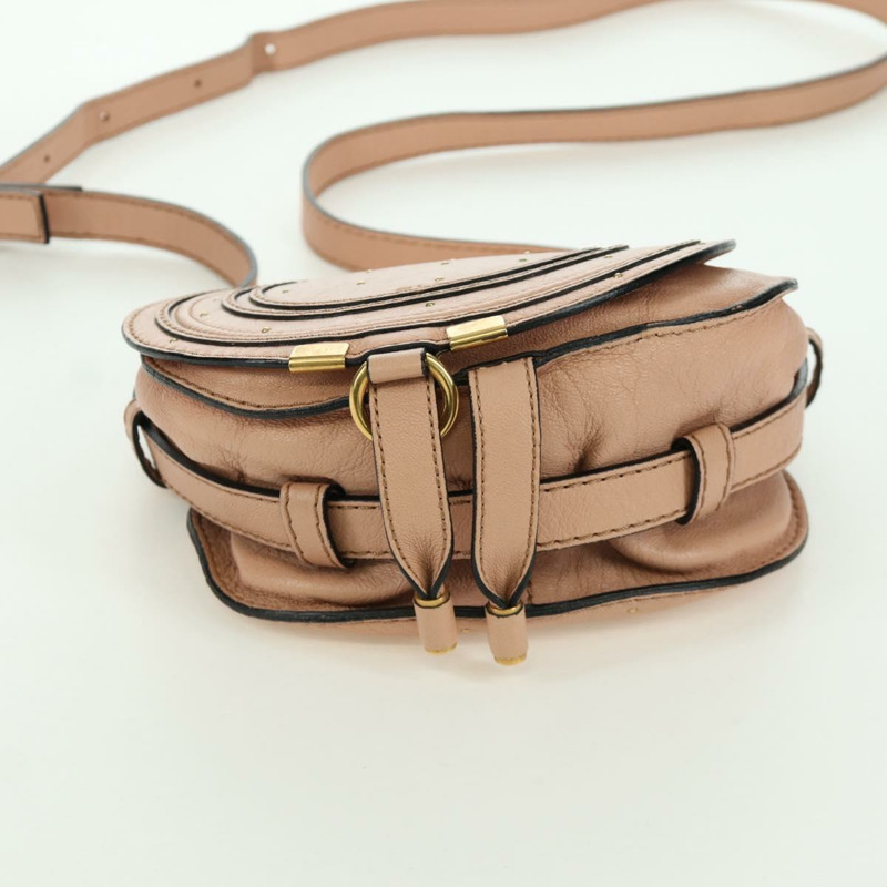 【日本直送】Chloe Marcie 肩背包 皮革 粉紅色 金色 正品 bs33470V-4