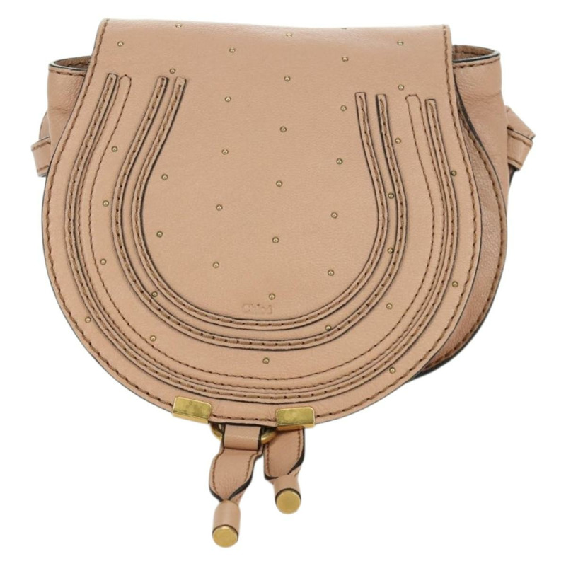 【日本直送】Chloe Marcie 肩背包 皮革 粉紅色 金色 正品 bs33470V-12