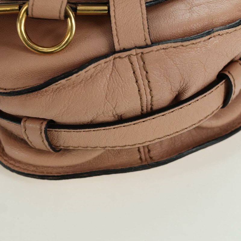 【日本直送】Chloe Marcie 肩背包 皮革 粉紅色 金色 正品 bs33470V-15