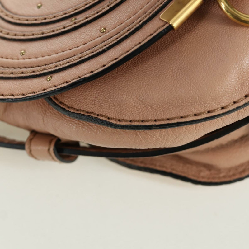 【日本直送】Chloe Marcie 肩背包 皮革 粉紅色 金色 正品 bs33470V-16
