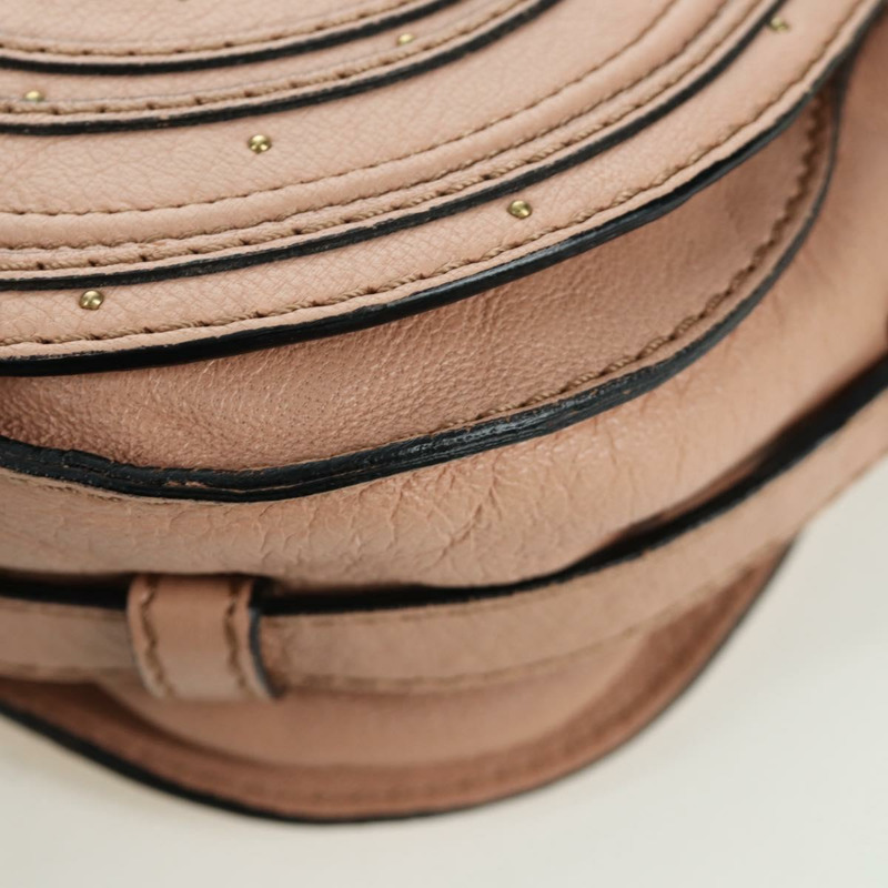 【日本直送】Chloe Marcie 肩背包 皮革 粉紅色 金色 正品 bs33470V-17