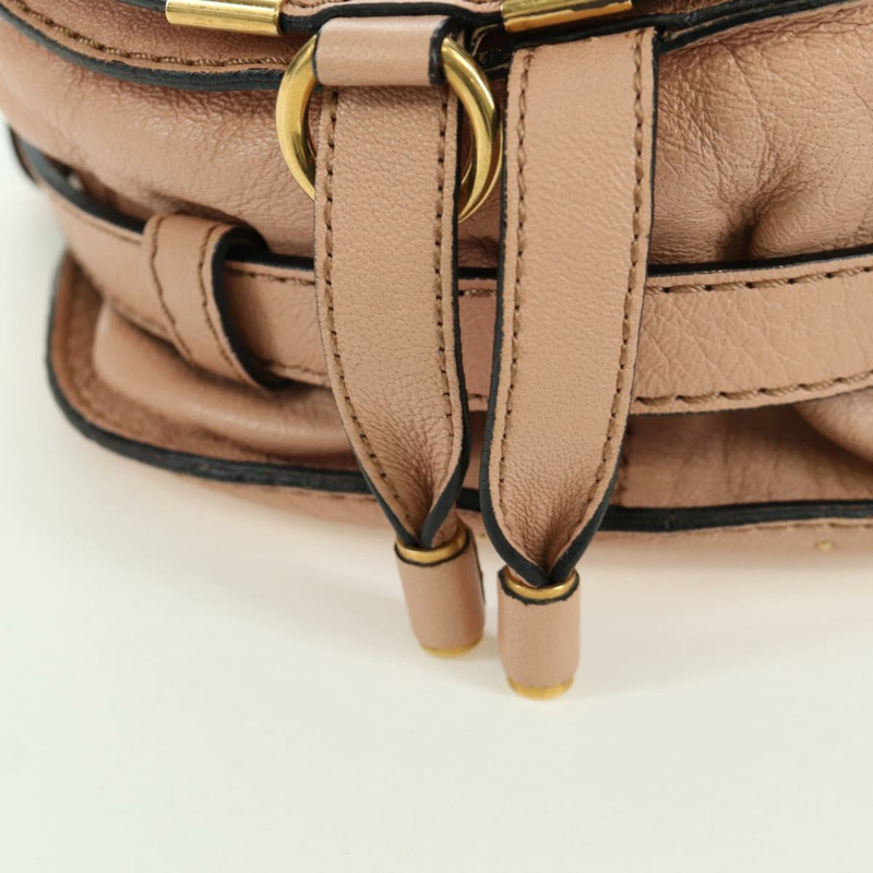 【日本直送】Chloe Marcie 肩背包 皮革 粉紅色 金色 正品 bs33470V-20