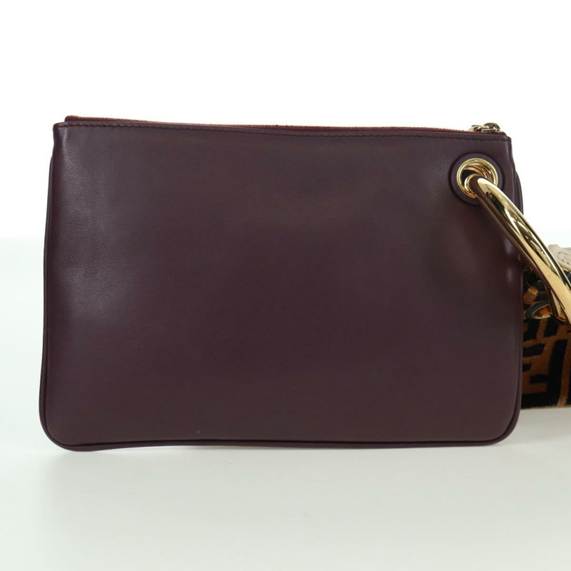 【日本直送】FENDI Triplet Clutch Bag Leather Multicolor Auth mr2004V-9