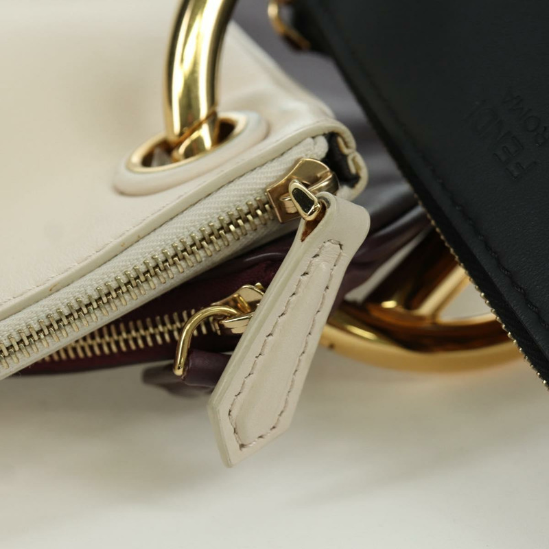 【日本直送】FENDI Triplet Clutch Bag Leather Multicolor Auth mr2004V-10