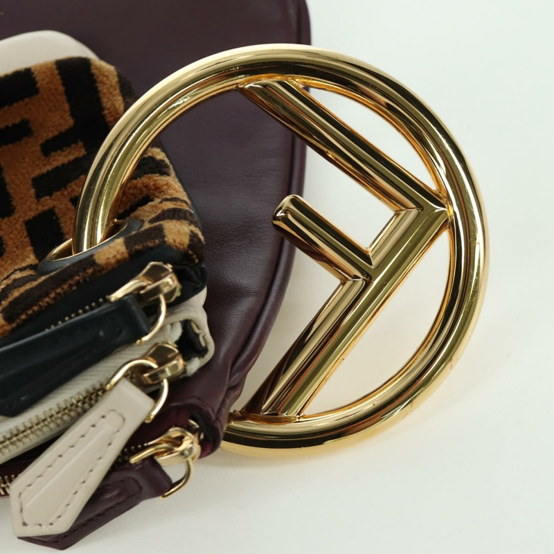 【日本直送】FENDI Triplet Clutch Bag Leather Multicolor Auth mr2004V-17
