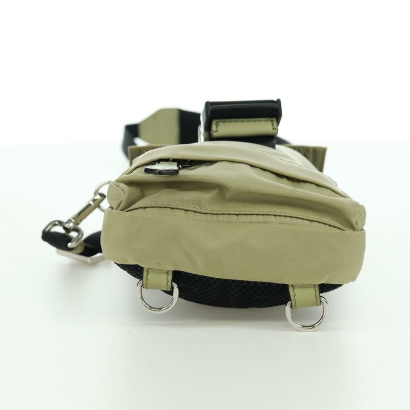 【日本直送】FENDI Fendines 肩背包 尼龍 綠色 銀色 Auth mr2067V-4