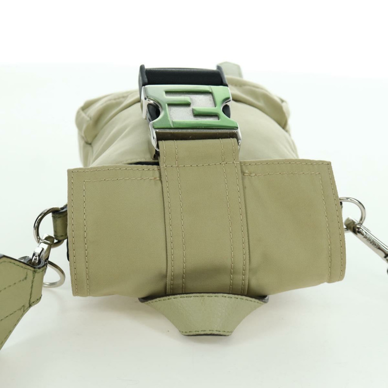 【日本直送】FENDI Fendines 肩背包 尼龍 綠色 銀色 Auth mr2067V-5