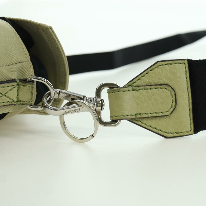 【日本直送】FENDI Fendines 肩背包 尼龍 綠色 銀色 Auth mr2067V-7