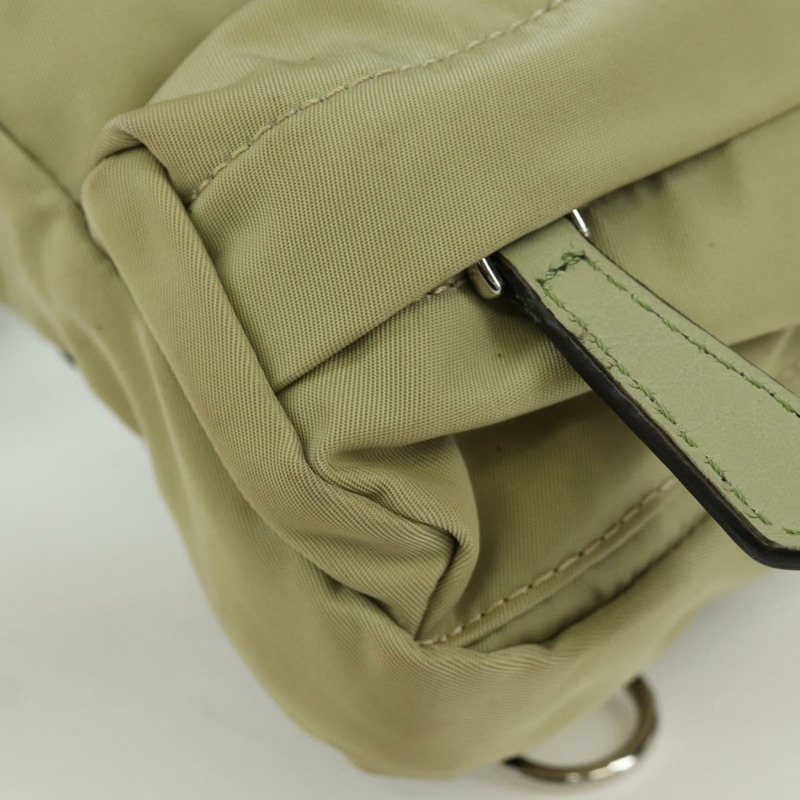 【日本直送】FENDI Fendines 肩背包 尼龍 綠色 銀色 Auth mr2067V-14