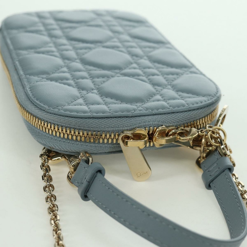 【日本直送】Christian Dior Cannage Lady Dior Corin Dior 手機羊皮藍正品 172437M-6