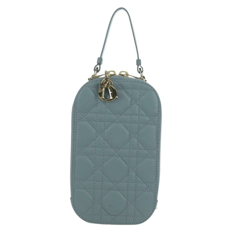 【日本直送】Christian Dior Cannage Lady Dior Corin Dior 手機羊皮藍正品 172437M-12