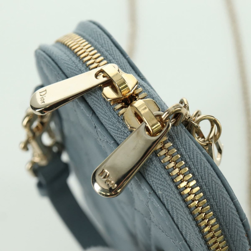 【日本直送】Christian Dior Cannage Lady Dior Corin Dior 手機羊皮藍正品 172437M-21