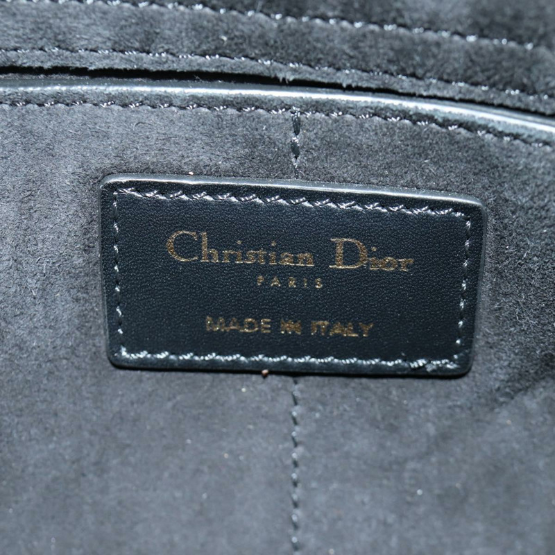 【日本直送】Christian Dior 皮革肩背包 黑色金色 Auth 171453SAV-19