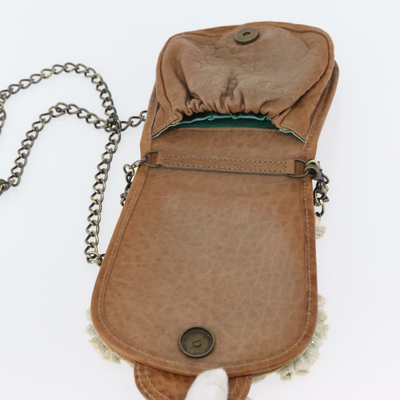 【日本直送】FENDI 鏈條單肩包 皮革 兩用 棕色 正品 171467V-9