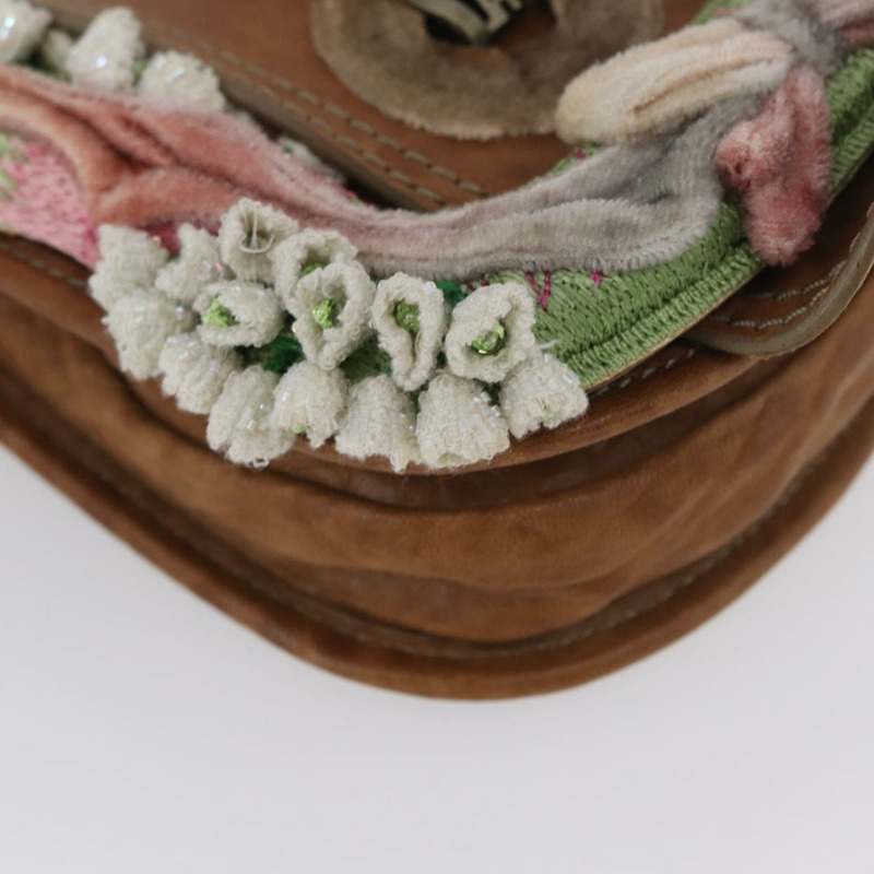 【日本直送】FENDI 鏈條單肩包 皮革 兩用 棕色 正品 171467V-15