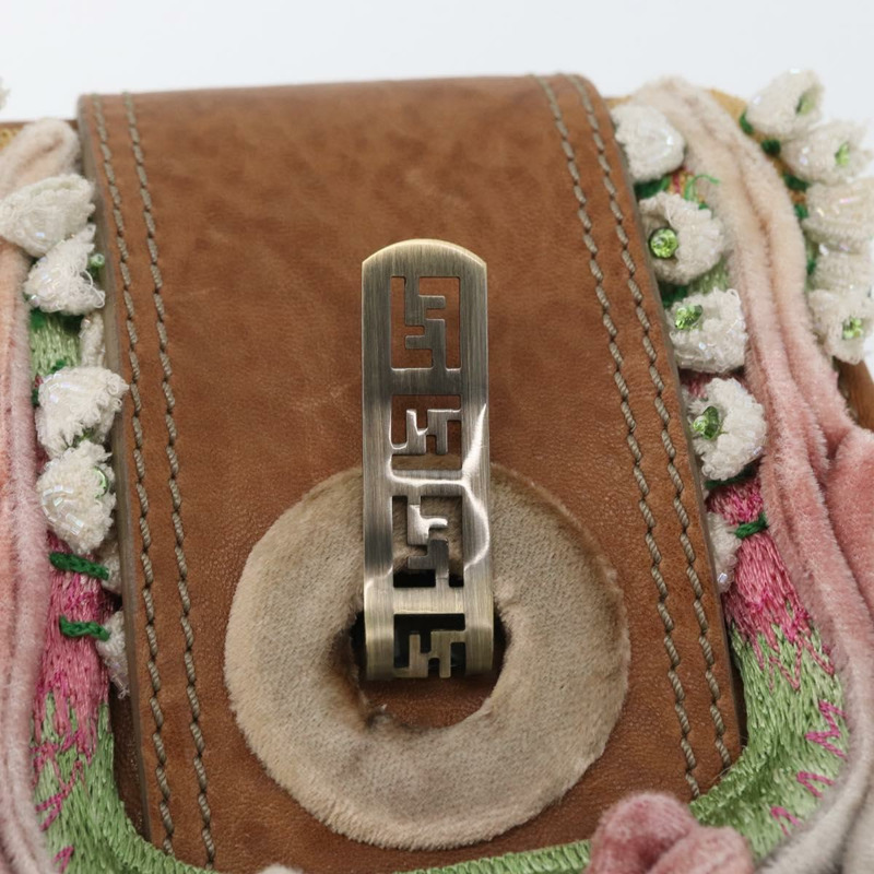 【日本直送】FENDI 鏈條單肩包 皮革 兩用 棕色 正品 171467V-19