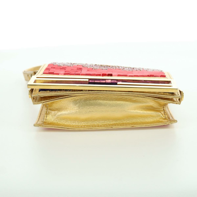 【日本直送】FENDI 亮片肩背包 皮革 多色 金色 正品 171457SV-4