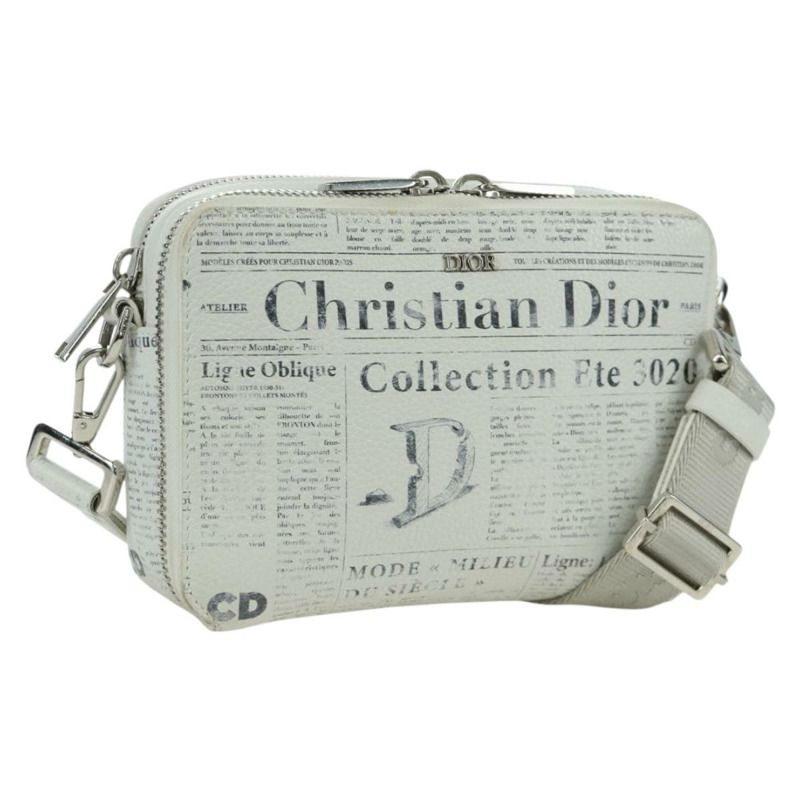 【日本直送】Christian Dior Daniel Arsham 單肩背包，白色銀色皮革，正品編號 171489V-0