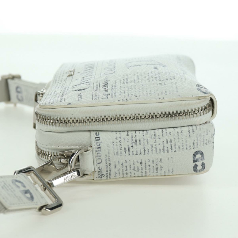 【日本直送】Christian Dior Daniel Arsham 單肩背包，白色銀色皮革，正品編號 171489V-2