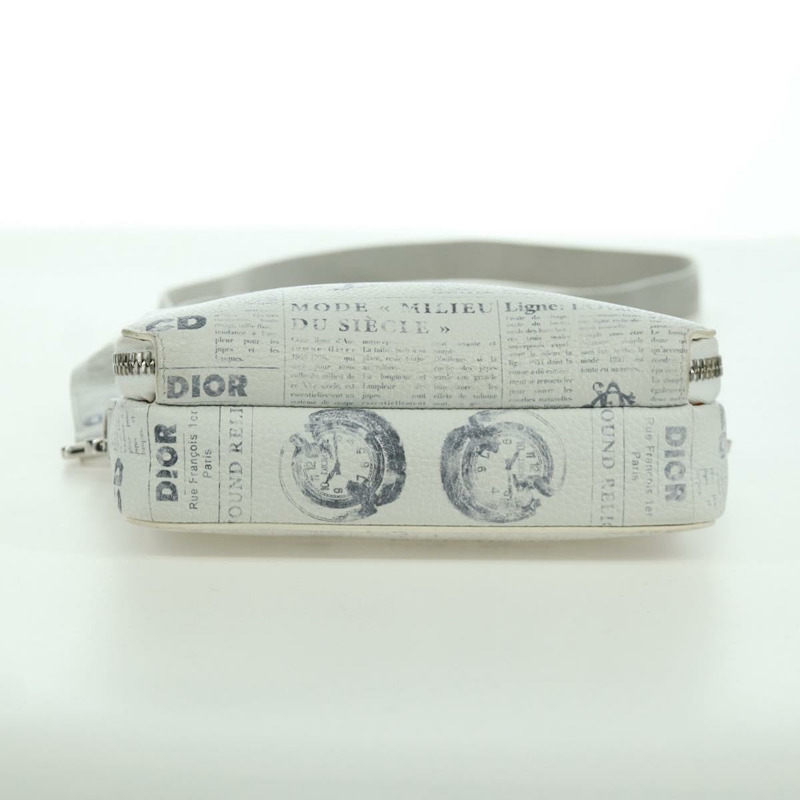 【日本直送】Christian Dior Daniel Arsham 單肩背包，白色銀色皮革，正品編號 171489V-4