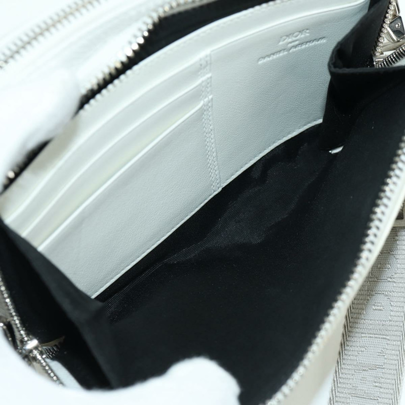 【日本直送】Christian Dior Daniel Arsham 單肩背包，白色銀色皮革，正品編號 171489V-10