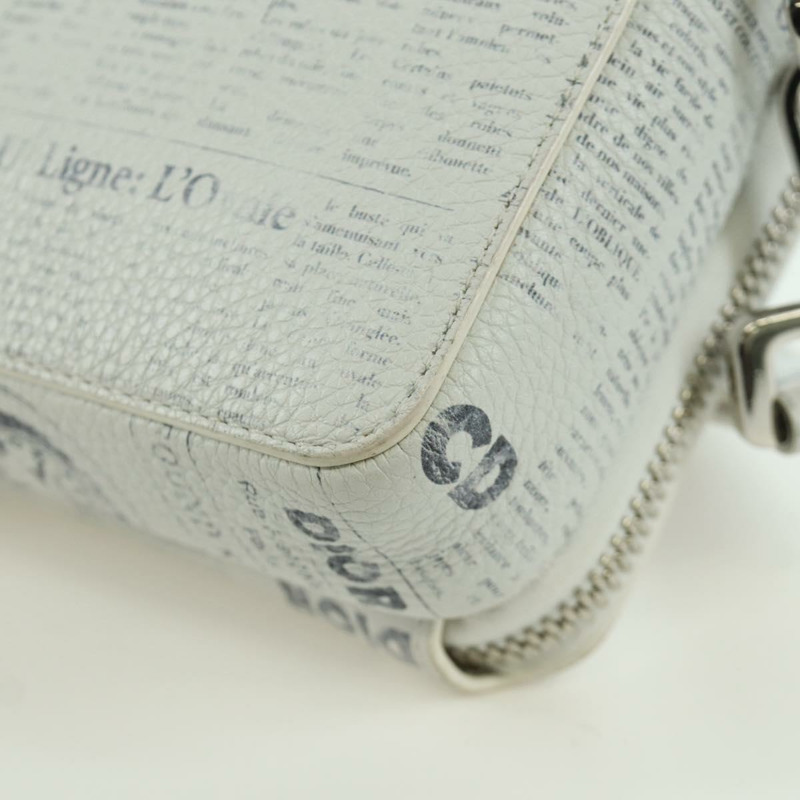 【日本直送】Christian Dior Daniel Arsham 單肩背包，白色銀色皮革，正品編號 171489V-16