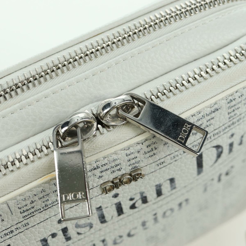 【日本直送】Christian Dior Daniel Arsham 單肩背包，白色銀色皮革，正品編號 171489V-19