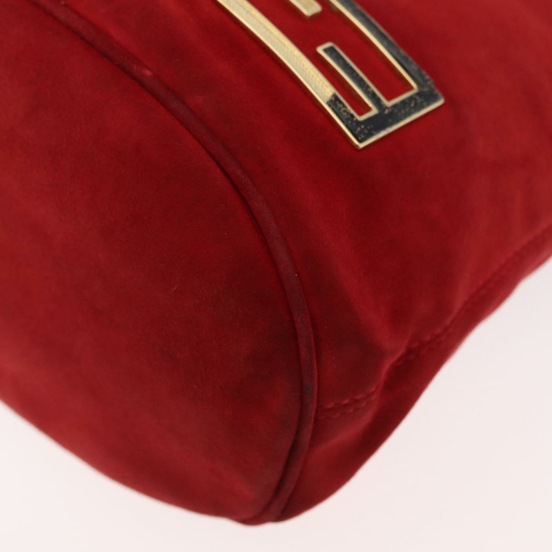 【日本直送】FENDI 手提包 麂皮 兩用 紅色 金色 正品 171482V-14