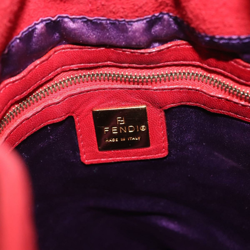 【日本直送】FENDI 手提包 麂皮 兩用 紅色 金色 正品 171482V-18