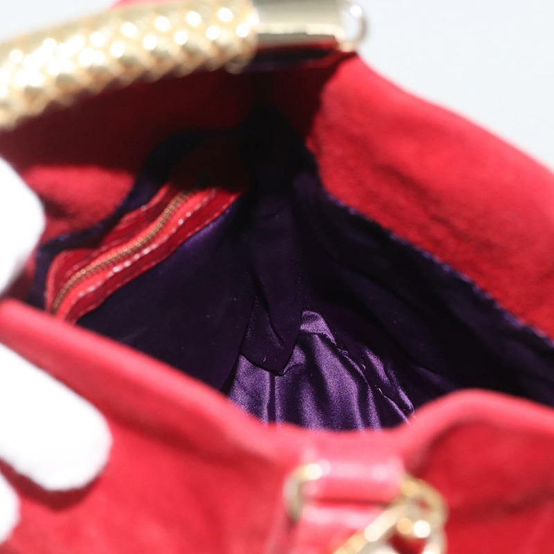 【日本直送】FENDI 手提包 麂皮 兩用 紅色 金色 正品 171482V-19