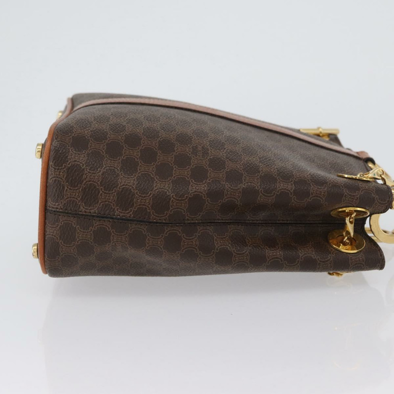 【日本直送】CELINE Macadam帆布肩背包 PVC皮革 棕色 金色 正品 LNZ020A-2