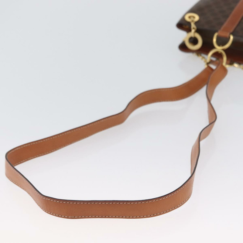 【日本直送】CELINE Macadam帆布肩背包 PVC皮革 棕色 金色 正品 LNZ020A-6