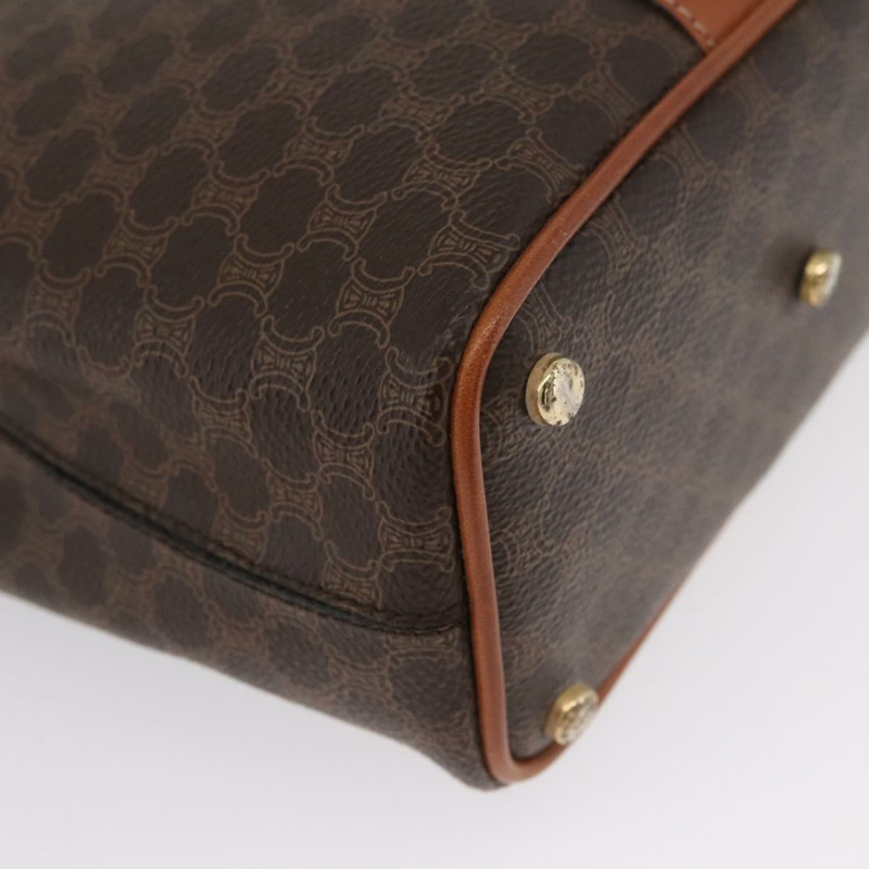 【日本直送】CELINE Macadam帆布肩背包 PVC皮革 棕色 金色 正品 LNZ020A-8