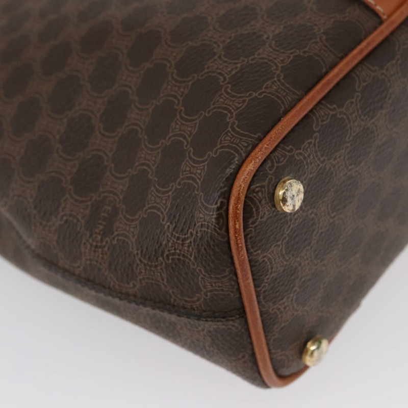 【日本直送】CELINE Macadam帆布肩背包 PVC皮革 棕色 金色 正品 LNZ020A-14