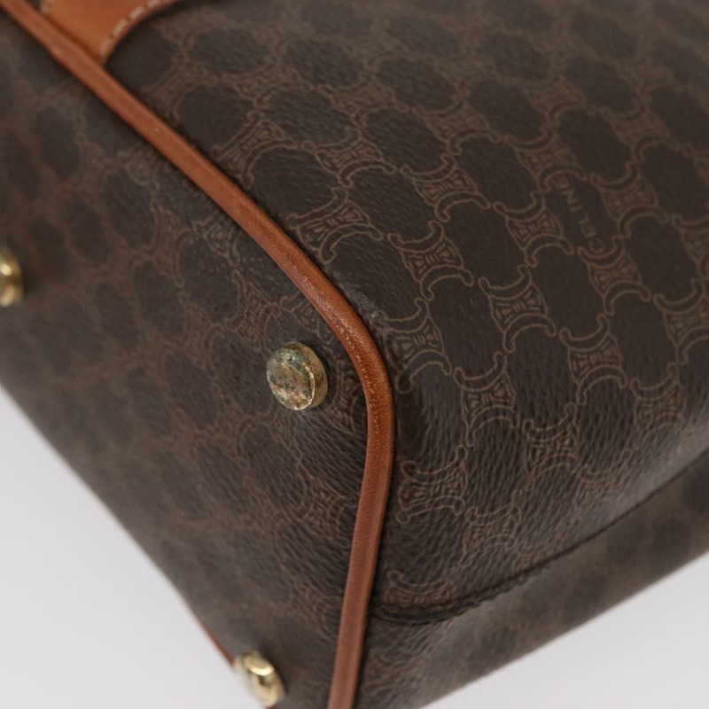 【日本直送】CELINE Macadam帆布肩背包 PVC皮革 棕色 金色 正品 LNZ020A-15