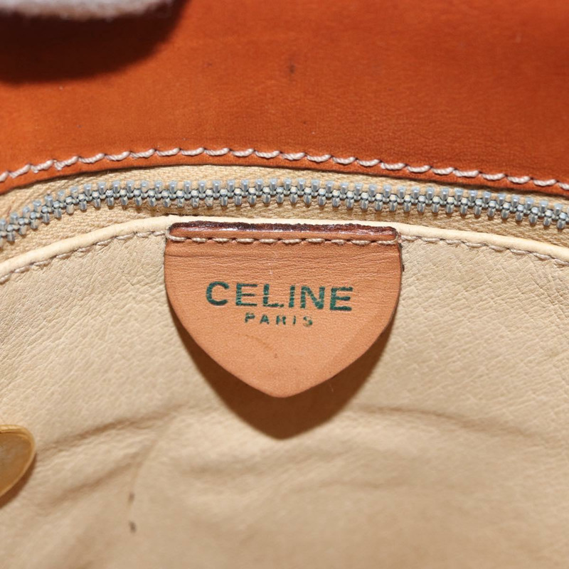 【日本直送】CELINE Macadam帆布肩背包 PVC皮革 棕色 金色 正品 LNZ020A-16
