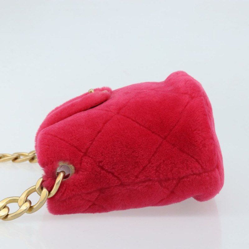 【日本直送】香奈兒 (CHANEL) 絎縫鏈條肩背包，粉紅色金色雙C標誌，貨號 LNZ158SM-3